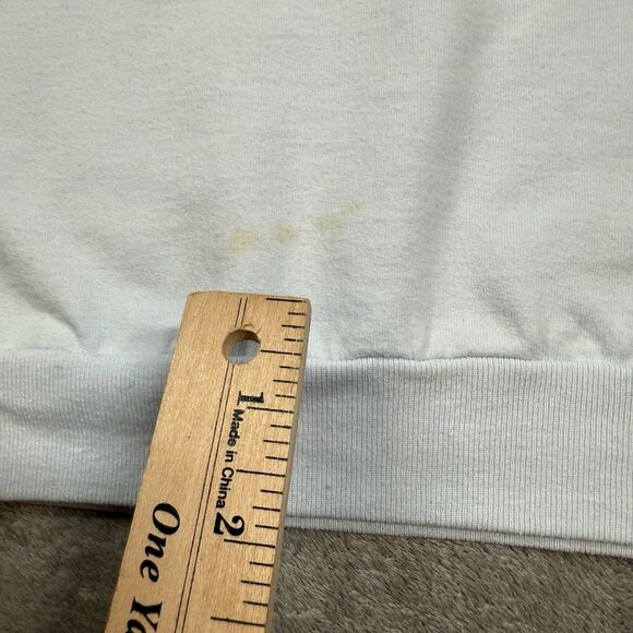 Top Stitch By Morning Sun Sweatshirt Women’s PL Blue Graphic Print Grandmacore - Picture 6 of 7